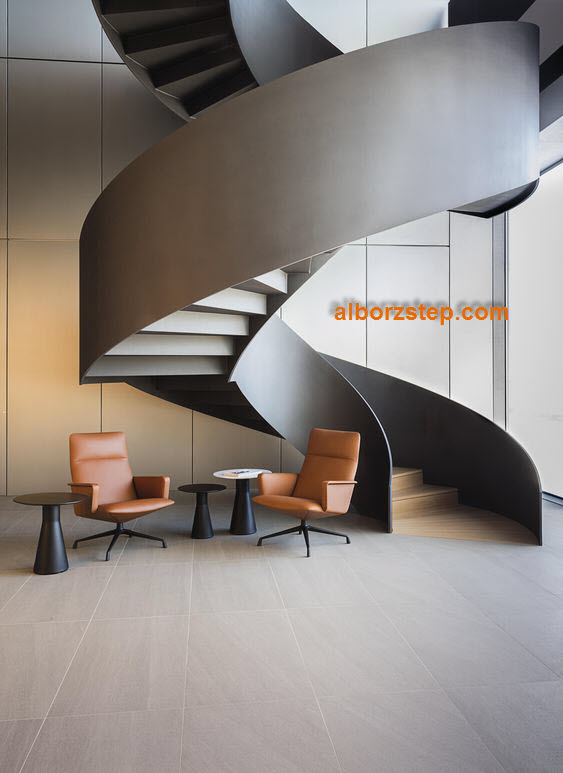 طراحی پله گرد در استان البرز - البرز استپ