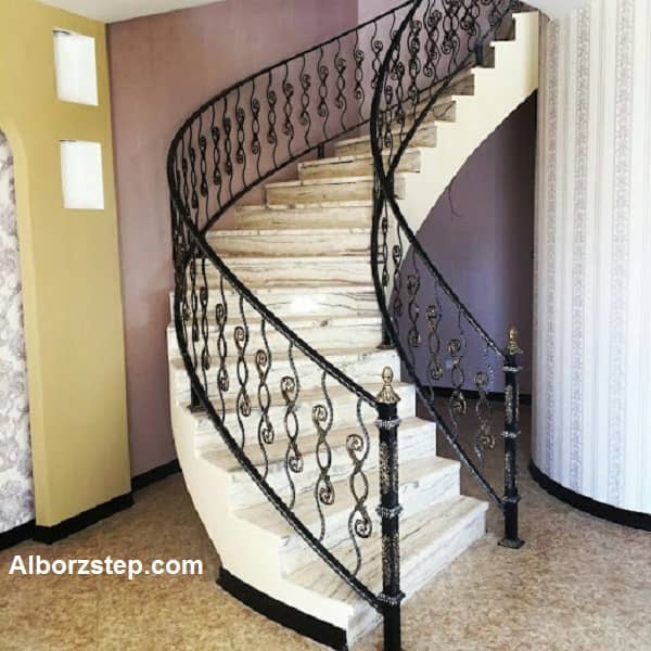 ابعاد استاندارد راه پله گرد - البرز استپ