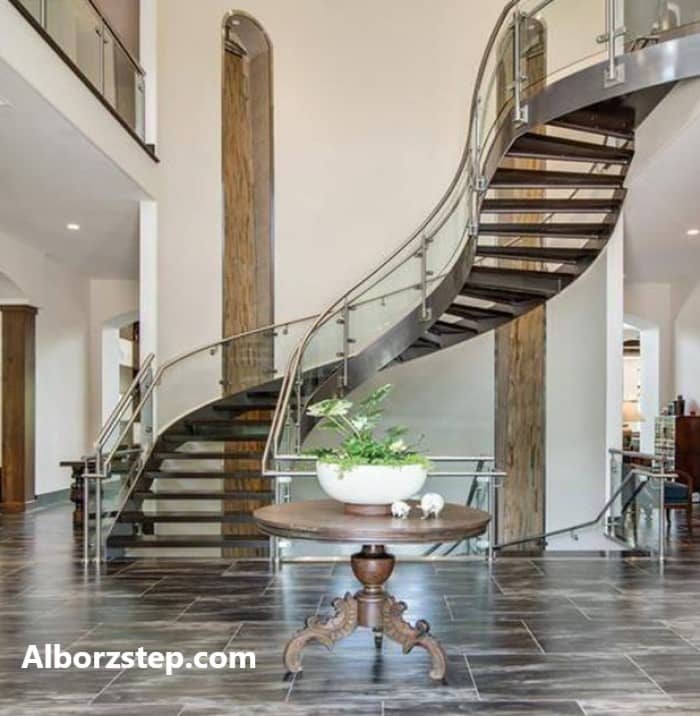 بهترین سازنده راه پله فلزی گرد - البرز استپ