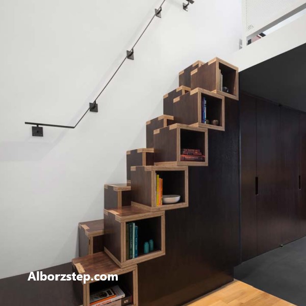 طراحی و ساخت پله دوبلکس کم جا | البرز استپ