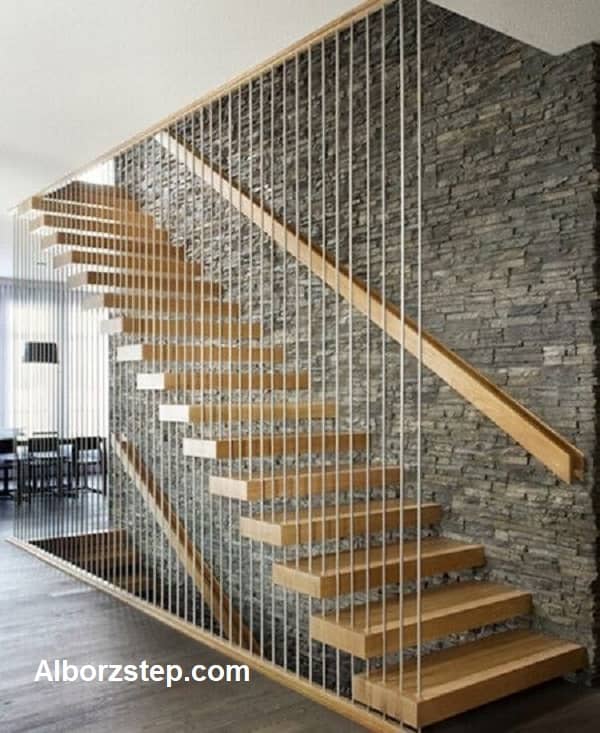 بهترین سازنده پله معلق چوبی در کرج | البرز استپ