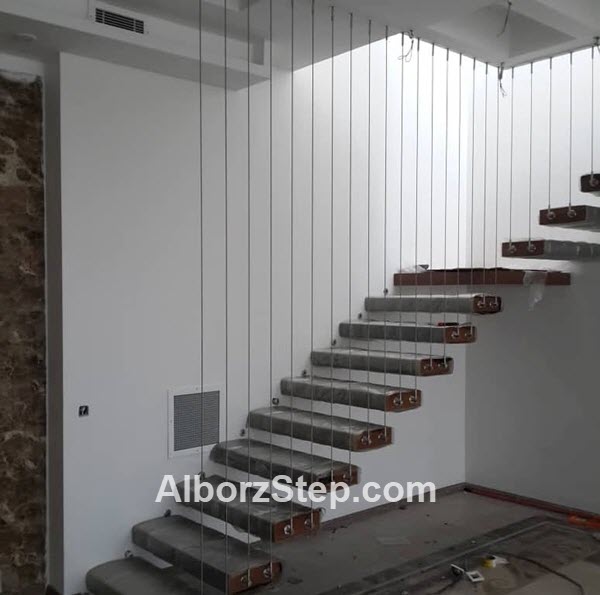 بهترین سازنده راه پله معلق در تهران و کرج | البرز استپ