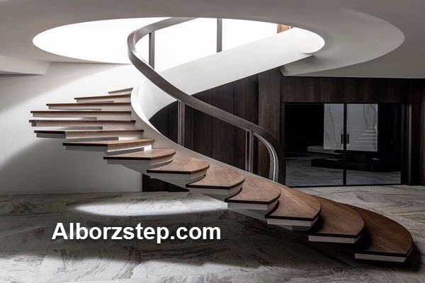 فضای مورد نیاز برای پله گرد | البرز استپ