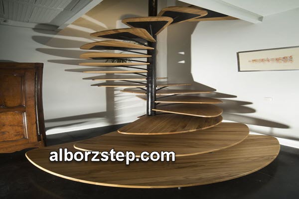 طراحی و ساخت پله گرد برای فضای کم | البرز استپ