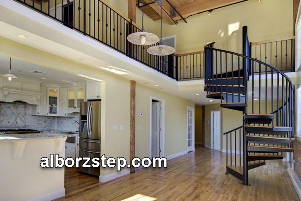 هزینه طراحی و ساخت پله مارپیچ دوبلکس در تهران | البرز استپ