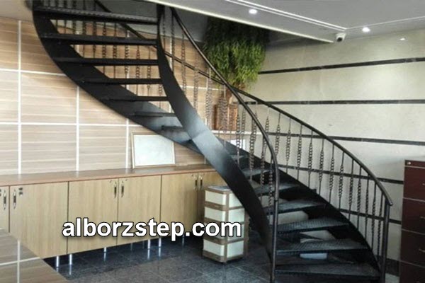 نحوه ساخت پله گرد فلزی | البرز استپ