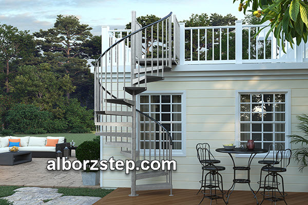 تولید پله مارپیچ فلزی در تهران و کرج | البرز استپ