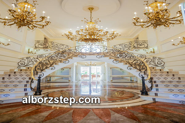 طراحی و ساخت پله دوبلکس سلطنتی | البرز استپ