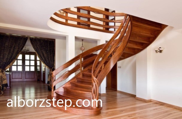 پله گرد چوبی | البرز استپ