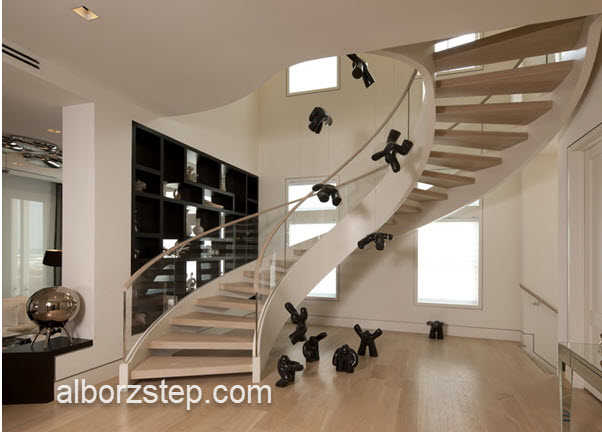 قیمت ساخت پله گرد تک محور | البرز استپ