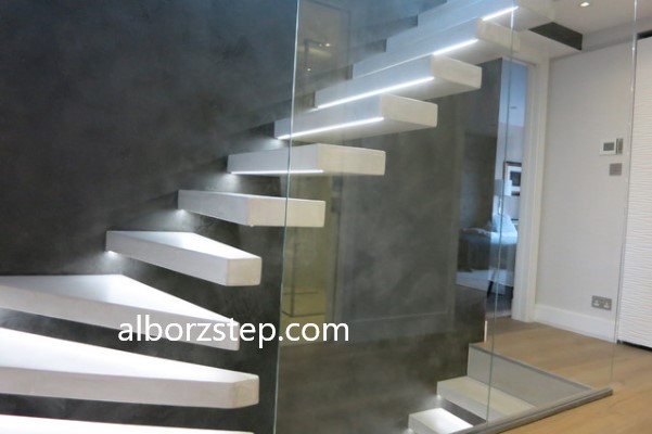 طراحی و ساخت پله معلق با جدید ترین روش ها | البرز استپ