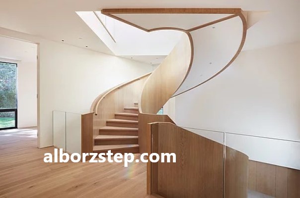 طراحی و تولید پله گرد تک محور کنسولی | البرز استپ