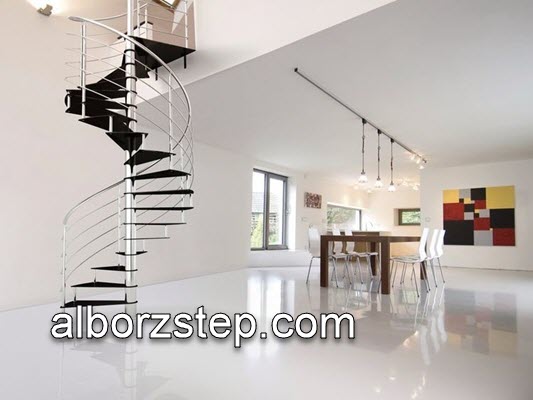 طراحی بهترین پله گرد برای فضای کم | البرز استپ