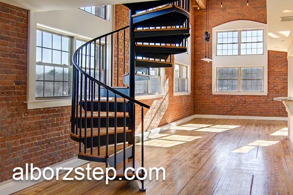 مراحل اجرای پله گرد فلزی | البرز استپ