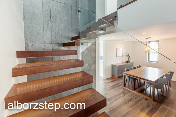 طراحی و نصب پله معلق دوبلکس | البرز استپ