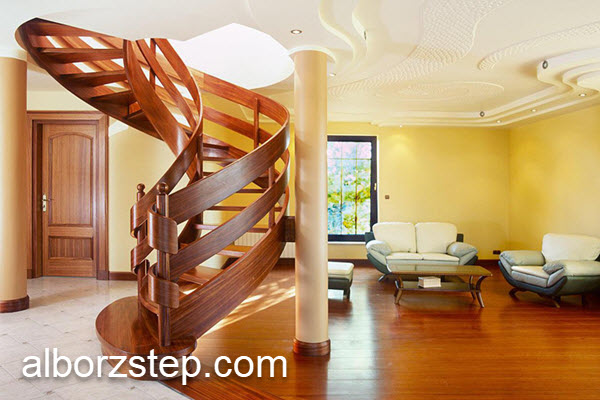 سازنده معتبر پله گرد دوبلکس چوبی | البرز استپ