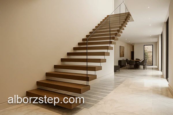 بهترین سازنده پله معلق چوبی در کردان | البرز استپ